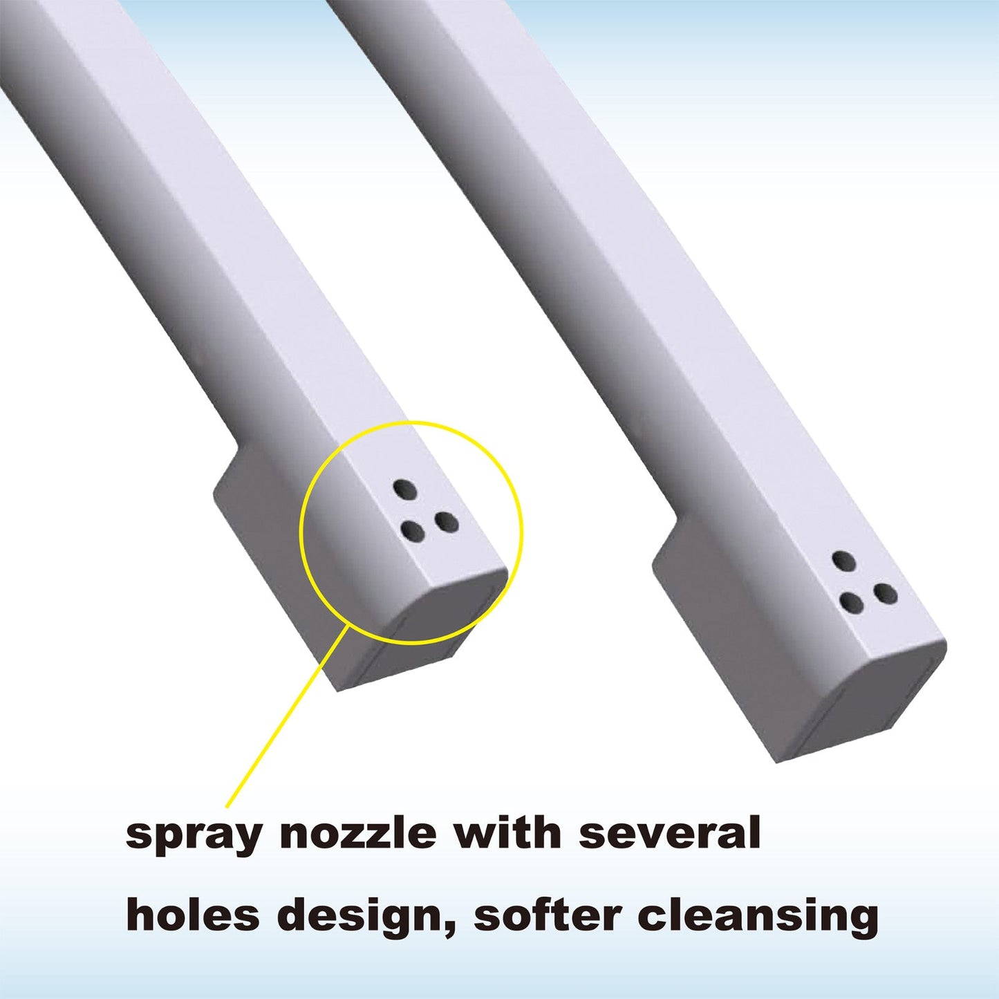 WOODBRIDGE Elongated No Electricity Toilet Seat with Metal T Adapter , Adjustable Water Pressure Spray