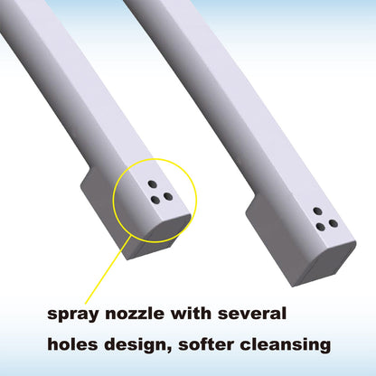 WOODBRIDGE Elongated No Electricity Toilet Seat with Metal T Adapter , Adjustable Water Pressure Spray