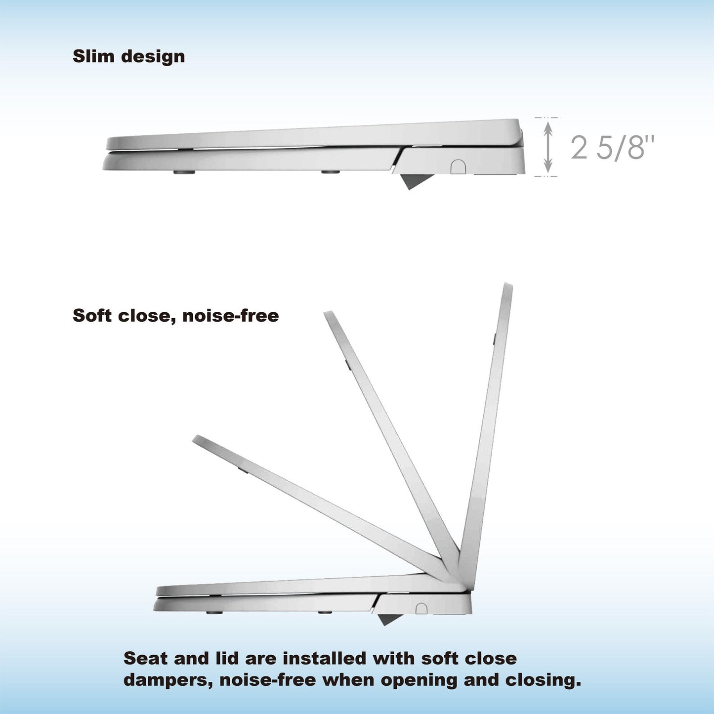 WOODBRIDGE Elongated No Electricity Toilet Seat with Metal T Adapter , Adjustable Water Pressure Spray