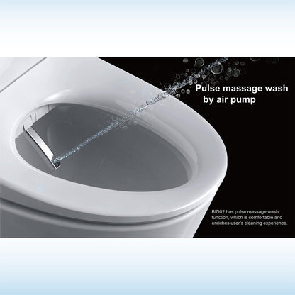 WOODBRIDGE Elongated Smart Bidet Toilet Seat, Electronic Advanced Self Cleaning, SoftClose Lid, Automatic Deodorization, Model: BID02