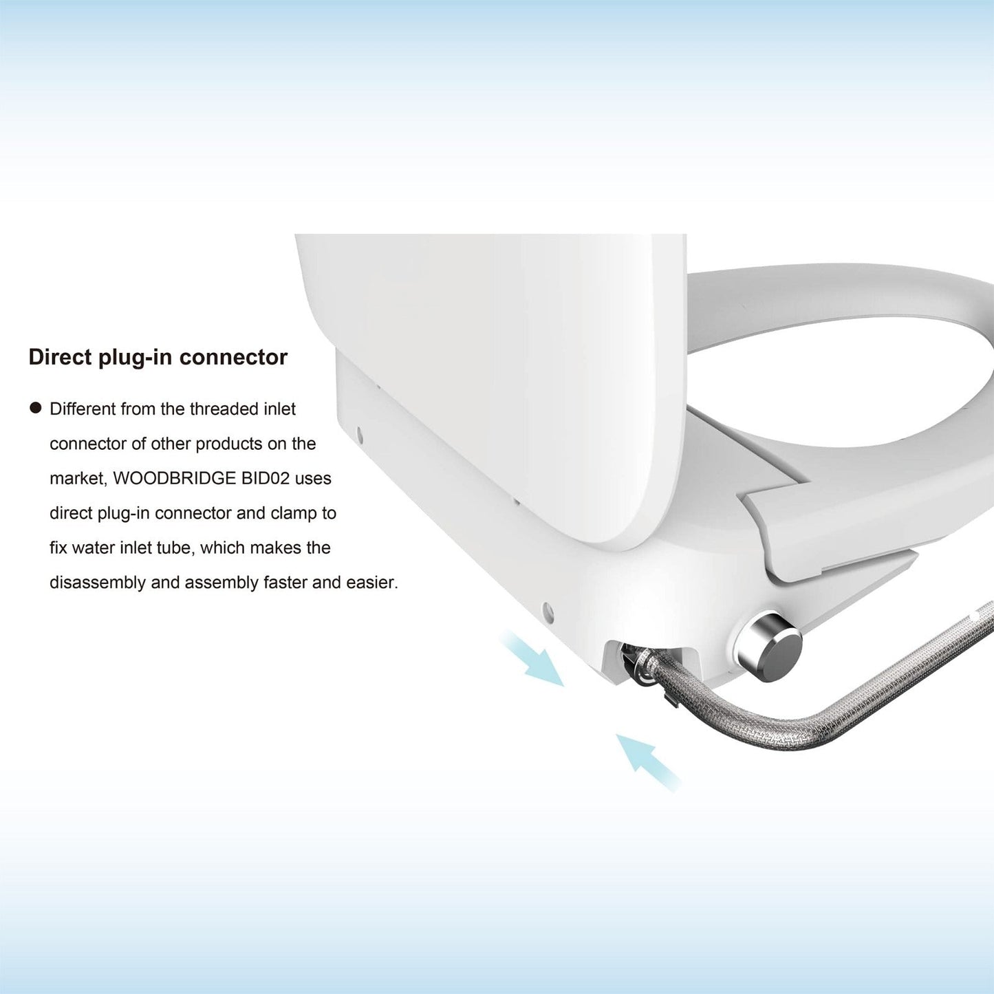 WOODBRIDGE Elongated Smart Bidet Toilet Seat, Electronic Advanced Self Cleaning, SoftClose Lid, Automatic Deodorization, Model: BID02