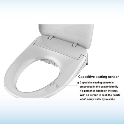 WOODBRIDGE Elongated Smart Bidet Toilet Seat, Electronic Advanced Self Cleaning, SoftClose Lid, Automatic Deodorization, Model: BID02