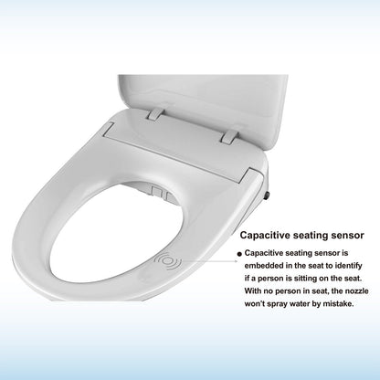 WOODBRIDGE Elongated Smart Bidet Toilet Seat, Electronic Advanced Self Cleaning, SoftClose Lid, Automatic Deodorization