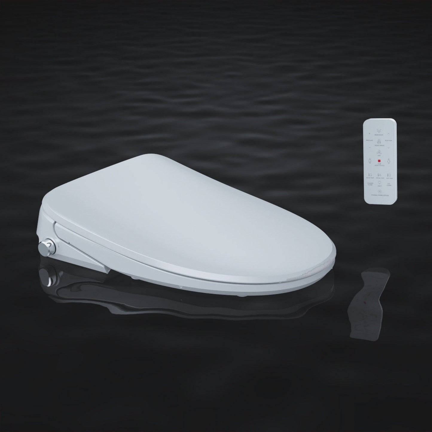 WOODBRIDGE Elongated Smart Bidet Toilet Seat, Electronic Advanced Self Cleaning, SoftClose Lid, Automatic Deodorization