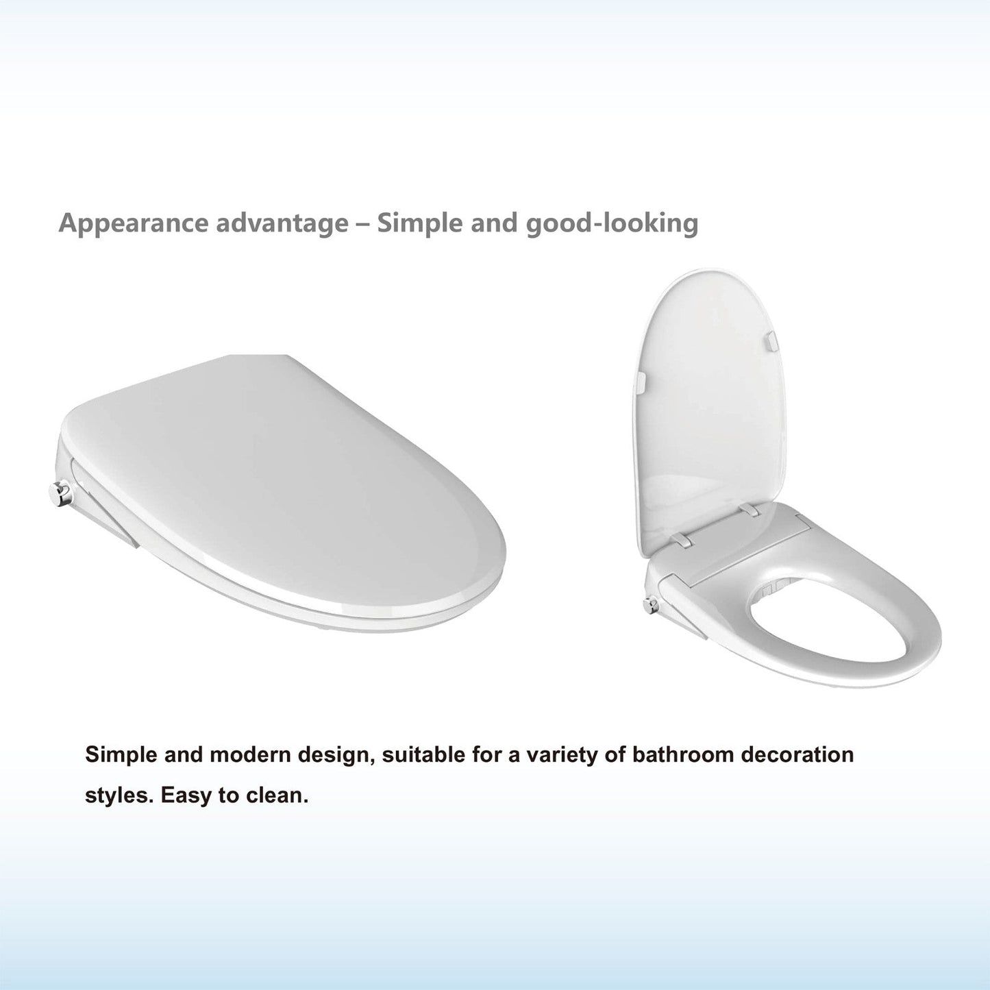 WOODBRIDGE Elongated Smart Bidet Toilet Seat, Electronic Advanced Self Cleaning, SoftClose Lid, Automatic Deodorization