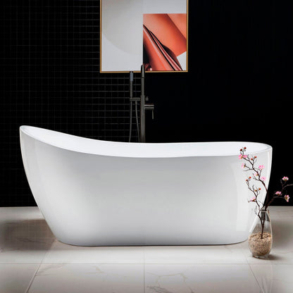 WOODBRIDGE 67" Acrylic Freestanding Bathtub Contemporary Soaking Tub