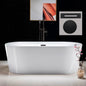 WOODBRIDGE 66" Acrylic Freestanding Bathtub Contemporary Soaking Tub