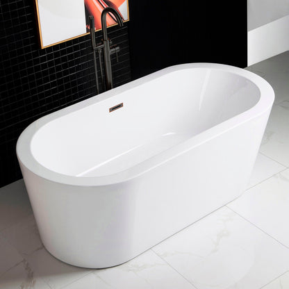 WOODBRIDGE 66" Acrylic Freestanding Bathtub Contemporary Soaking Tub