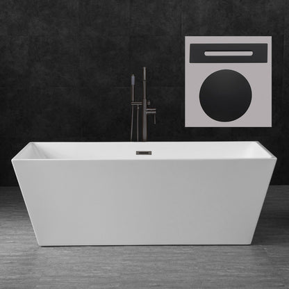 WOODBRIDGE 67" Acrylic Freestanding Bathtub Contemporary Soaking Tub