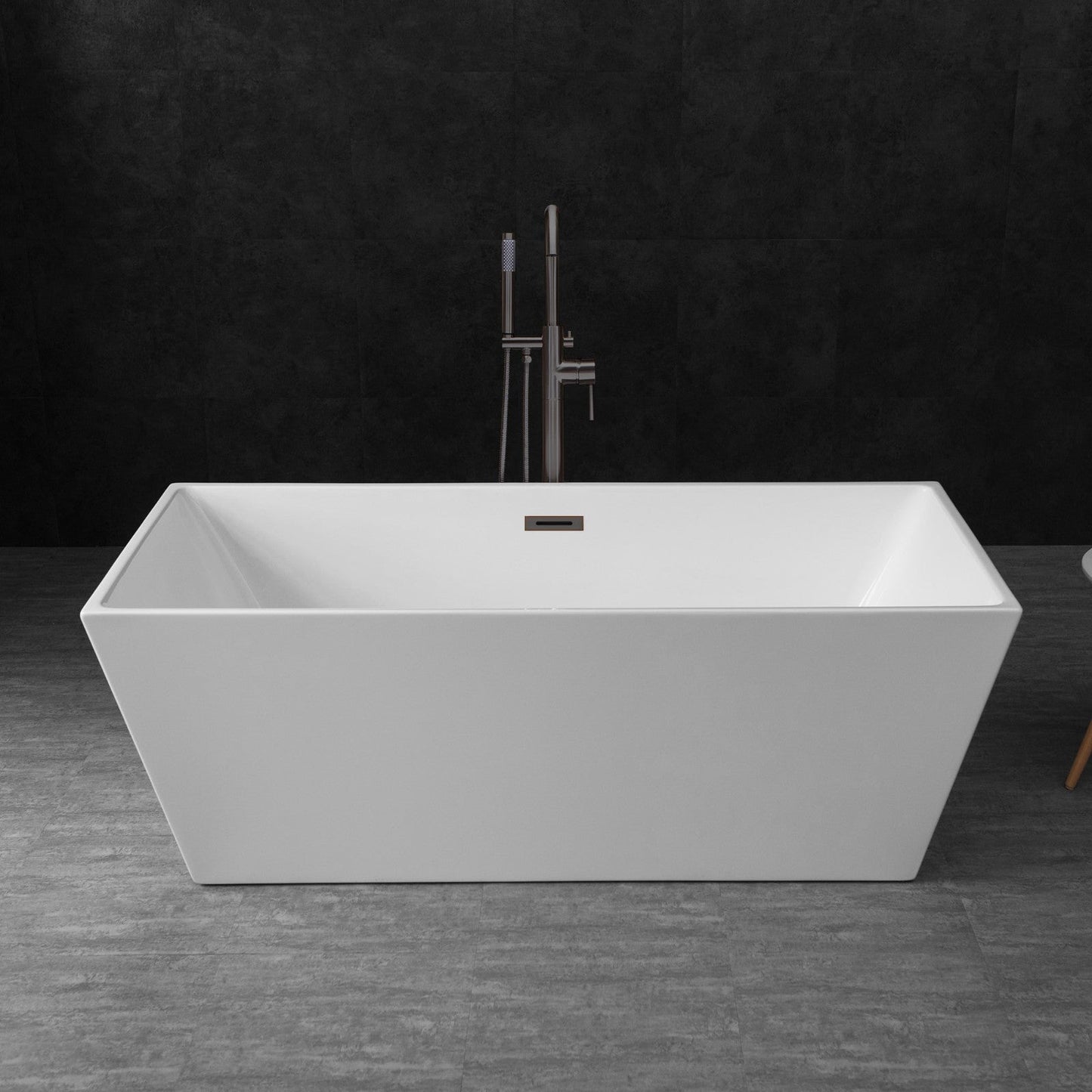 WOODBRIDGE 67" Acrylic Freestanding Bathtub Contemporary Soaking Tub