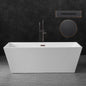 WOODBRIDGE 67" Acrylic Freestanding Bathtub Contemporary Soaking Tub