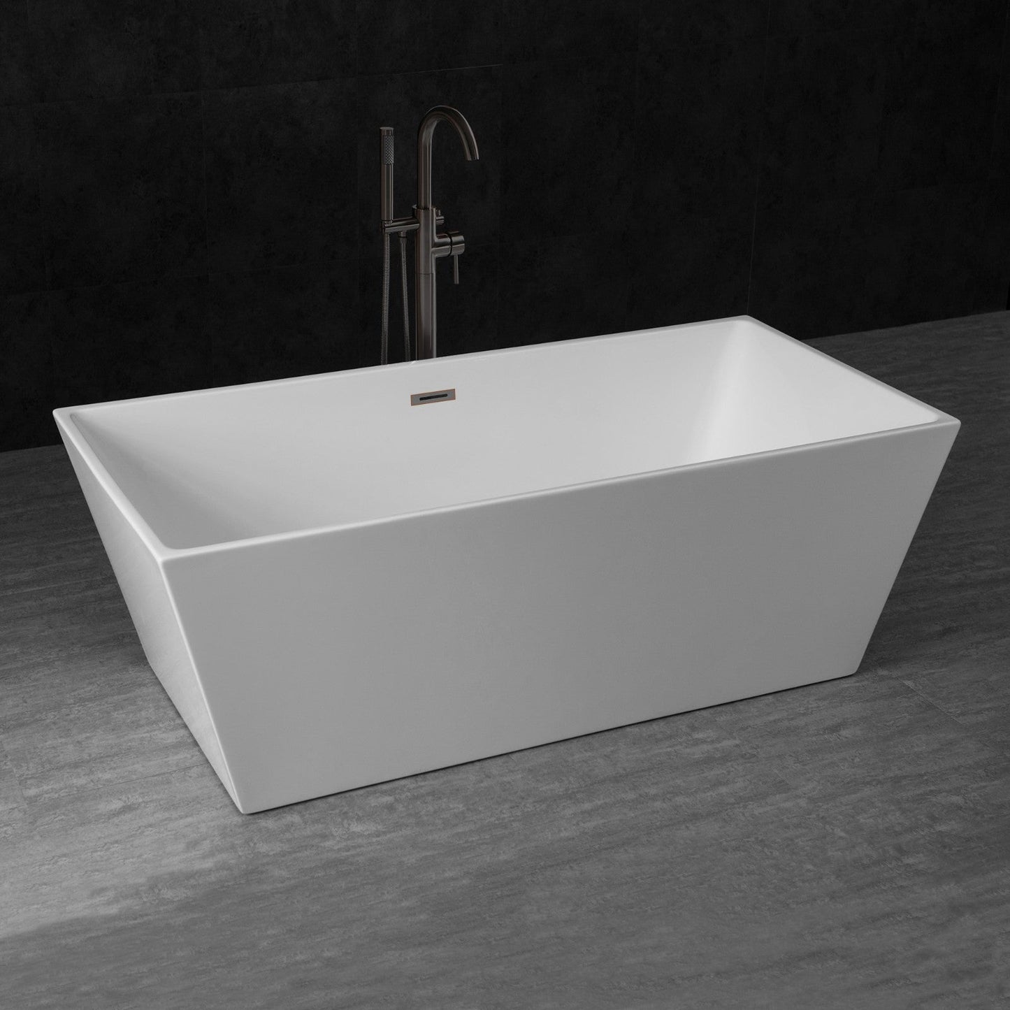 WOODBRIDGE 67" Acrylic Freestanding Bathtub Contemporary Soaking Tub