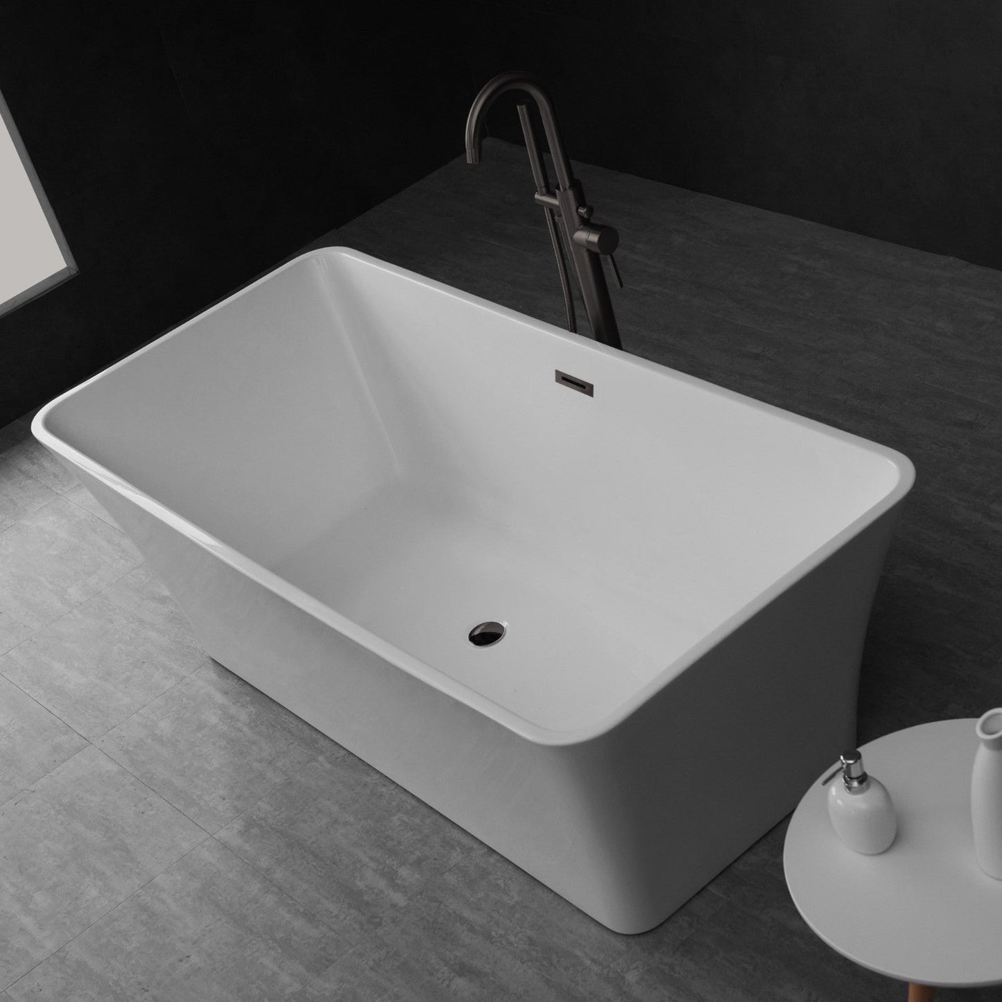 WOODBRIDGE 67" Acrylic Freestanding Bathtub Contemporary Soaking Tub