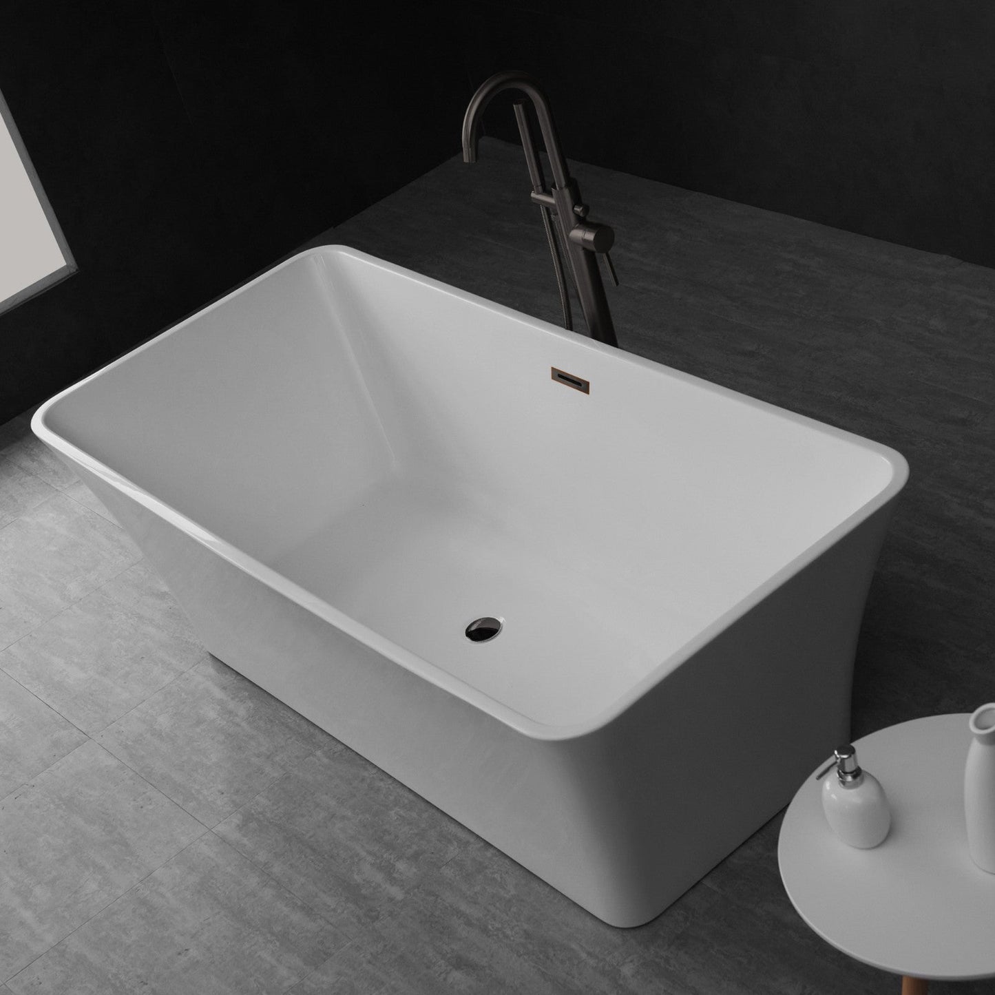 WOODBRIDGE 67" Acrylic Freestanding Bathtub Contemporary Soaking Tub