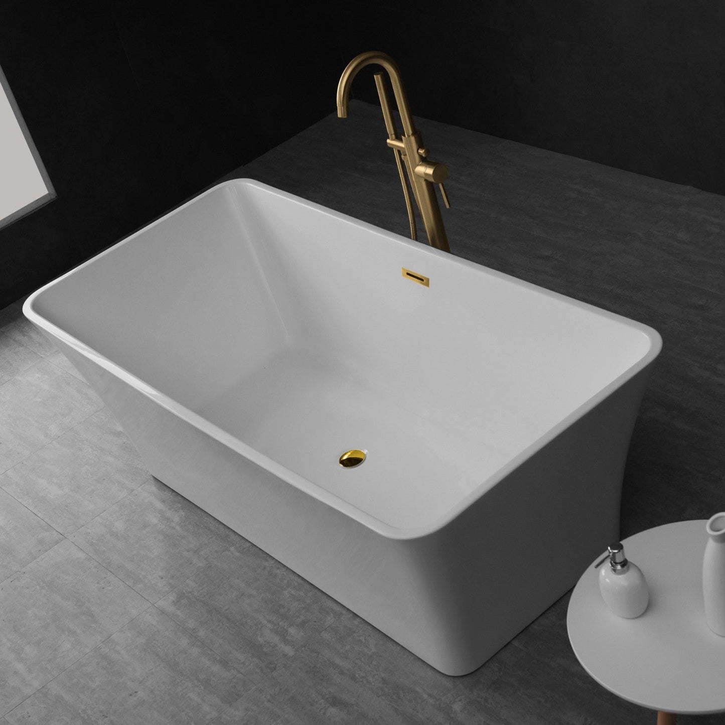 WOODBRIDGE 67" Acrylic Freestanding Bathtub Contemporary Soaking Tub