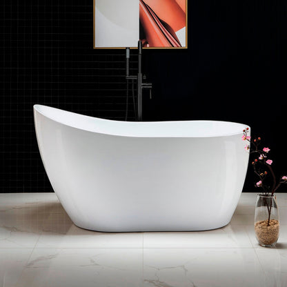 WOODBRIDGE 54" Acrylic Freestanding Bathtub Contemporary Soaking Tub