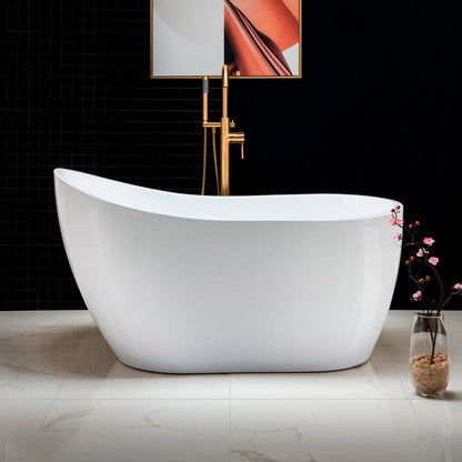 WOODBRIDGE 54" Acrylic Freestanding Bathtub Contemporary Soaking Tub
