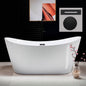 WOODBRIDGE 67" Acrylic Freestanding Bathtub Contemporary Soaking Tub