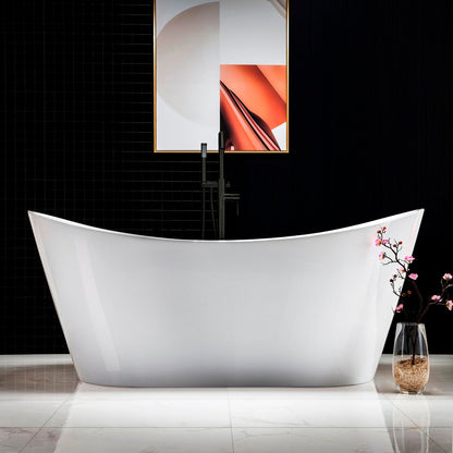 WOODBRIDGE 67" Acrylic Freestanding Bathtub Contemporary Soaking Tub