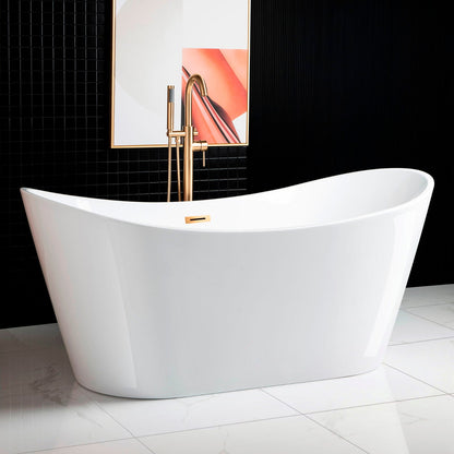 WOODBRIDGE 67" Acrylic Freestanding Bathtub Contemporary Soaking Tub
