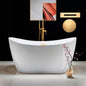 WOODBRIDGE 59" Acrylic Freestanding Bathtub Contemporary Soaking Tub