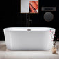 WOODBRIDGE 59" Acrylic Freestanding Bathtub Contemporary Soaking Tub