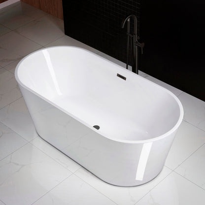 WOODBRIDGE 67" Acrylic Freestanding Bathtub Contemporary Soaking Tub