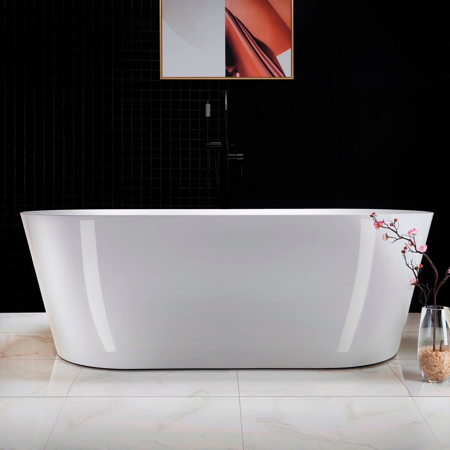 WOODBRIDGE 67" Acrylic Freestanding Bathtub Contemporary Soaking Tub