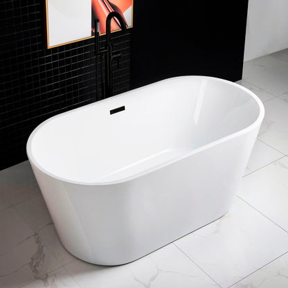 WOODBRIDGE 59" Acrylic Freestanding Bathtub Contemporary Soaking Tub