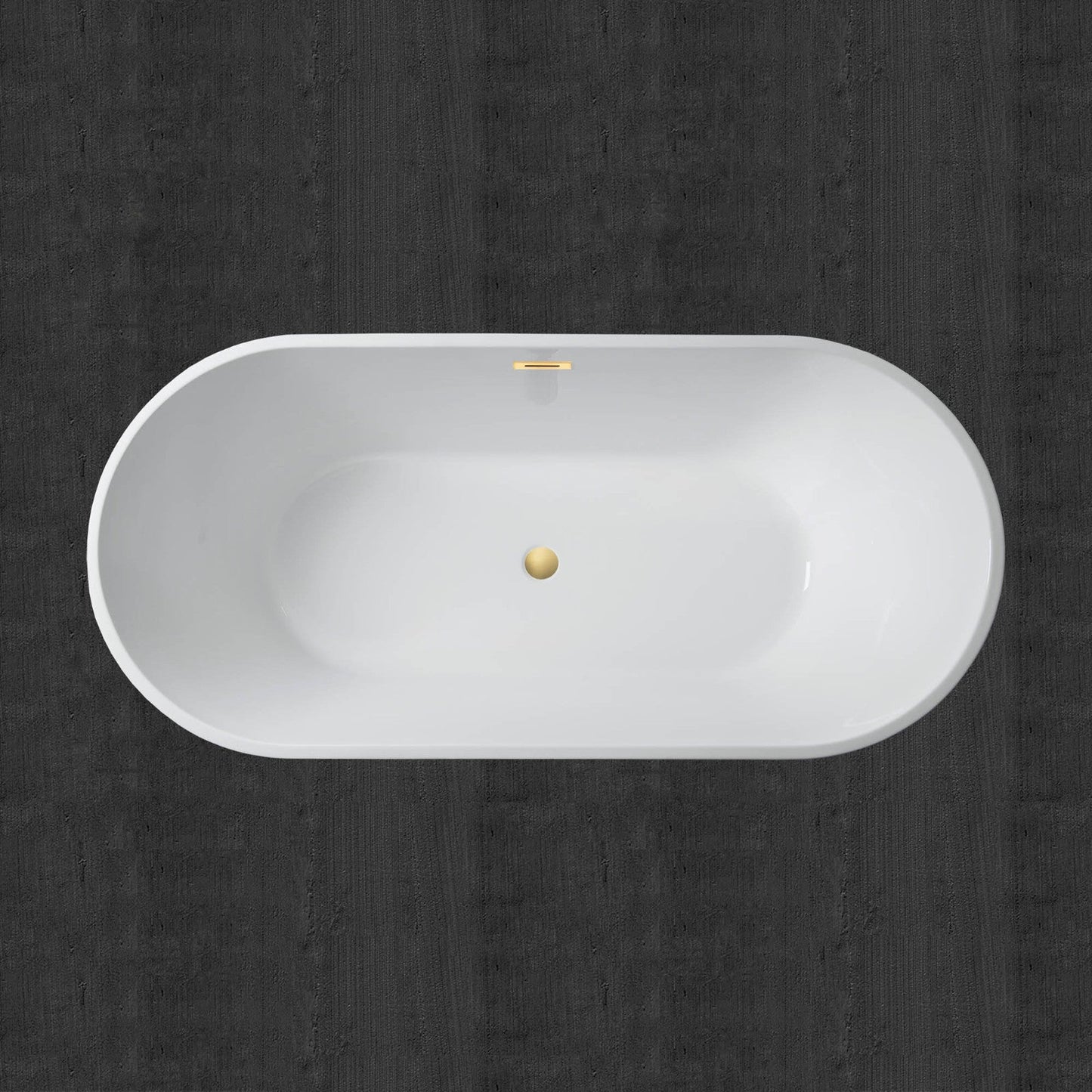 WOODBRIDGE 59" Acrylic Freestanding Bathtub Contemporary Soaking Tub
