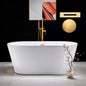 WOODBRIDGE 59" Acrylic Freestanding Bathtub Contemporary Soaking Tub