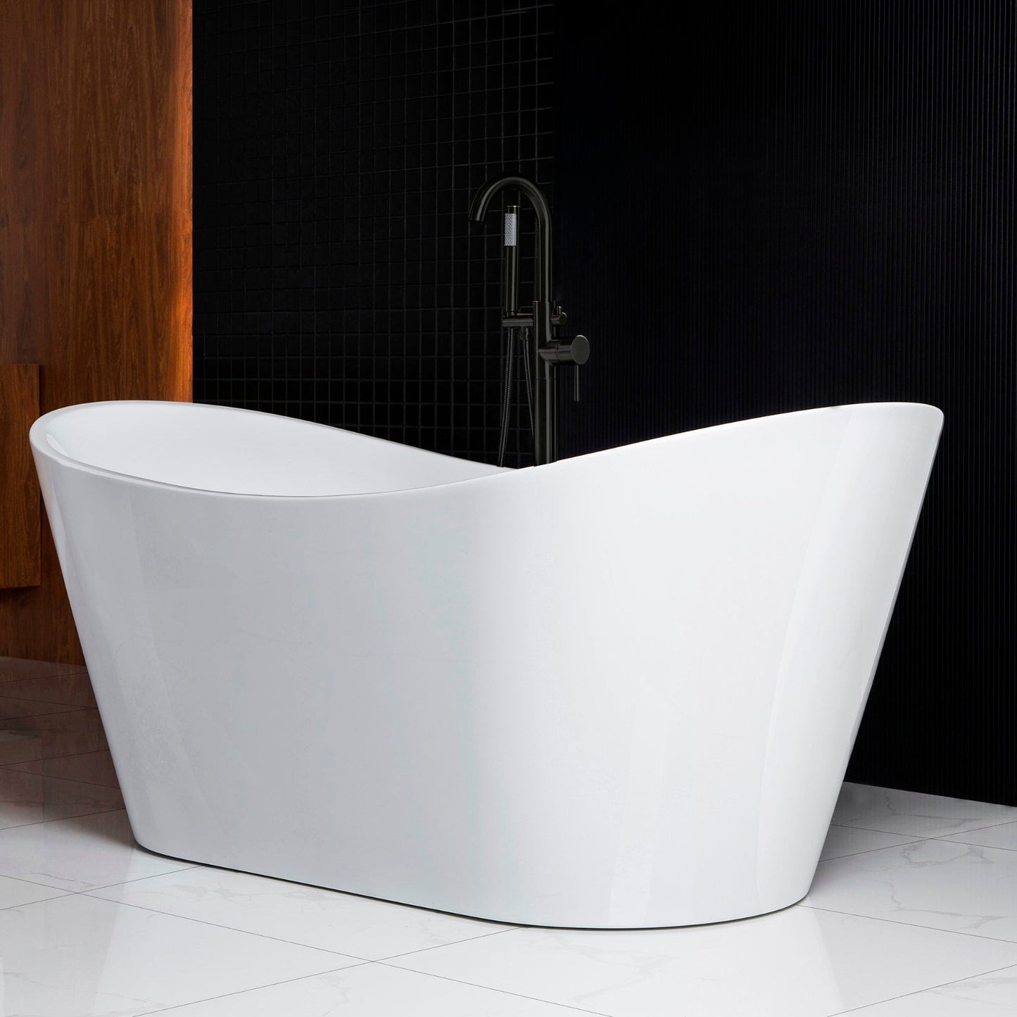 WOODBRIDGE 71" Acrylic Freestanding Bathtub Contemporary Soaking Tub