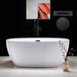 WOODBRIDGE 59" Acrylic Freestanding Bathtub Contemporary Soaking Tub
