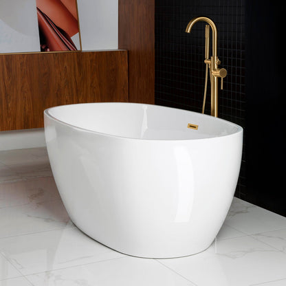 WOODBRIDGE 59" Acrylic Freestanding Bathtub Contemporary Soaking Tub
