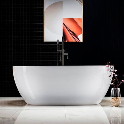 WOODBRIDGE 67" Acrylic Freestanding Bathtub Contemporary Soaking Tub