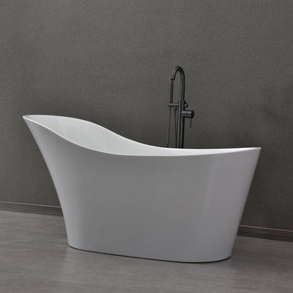 WOODBRIDGE 59" Acrylic Freestanding Bathtub Contemporary Soaking Tub