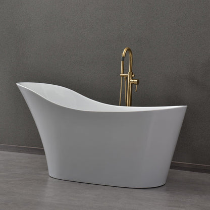 WOODBRIDGE 59" Acrylic Freestanding Bathtub Contemporary Soaking Tub