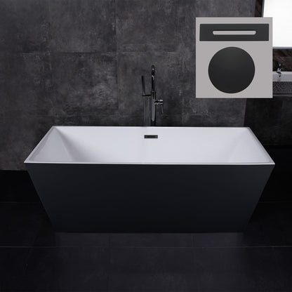 WOODBRIDGE 67" Acrylic Freestanding Bathtub Contemporary Soaking Tub