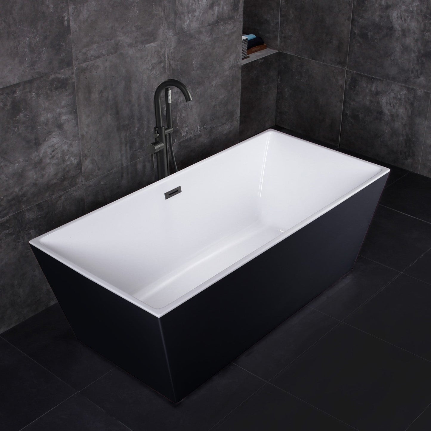 WOODBRIDGE 67" Acrylic Freestanding Bathtub Contemporary Soaking Tub