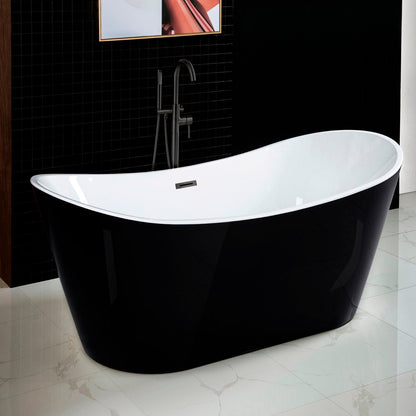 WOODBRIDGE B-1815 67" Acrylic Freestanding Bathtub Contemporary Soaking Tub