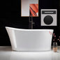 WOODBRIDGE 59" Acrylic Freestanding Bathtub Contemporary Soaking Tub