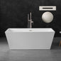 WOODBRIDGE 59" Acrylic Freestanding Bathtub Contemporary Soaking Tub