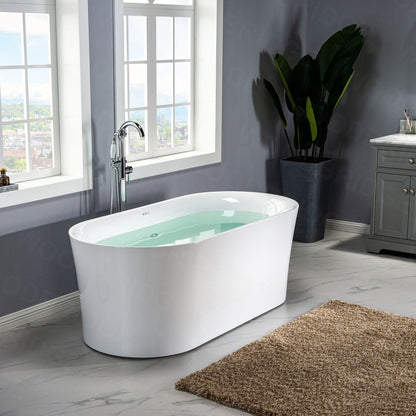 WOODBRIDGE 67" Contemporary Freestanding Acrylic Air Bubble Soaking Bathtub