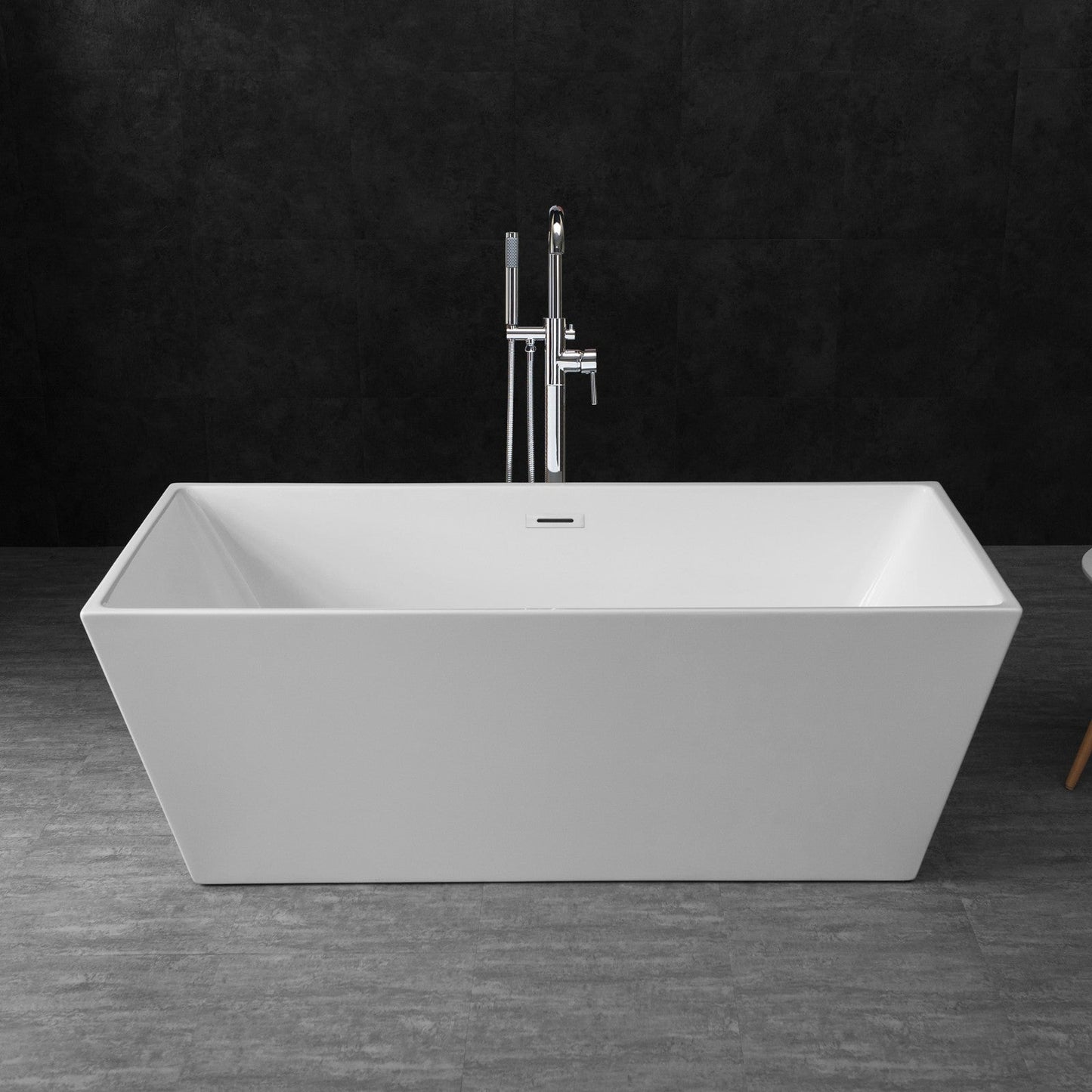 WOODBRIDGE 67" Acrylic Freestanding Bathtub Contemporary Soaking Tub