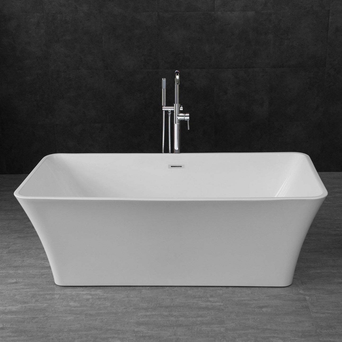 WOODBRIDGE 67" Acrylic Freestanding Bathtub Contemporary Soaking Tub
