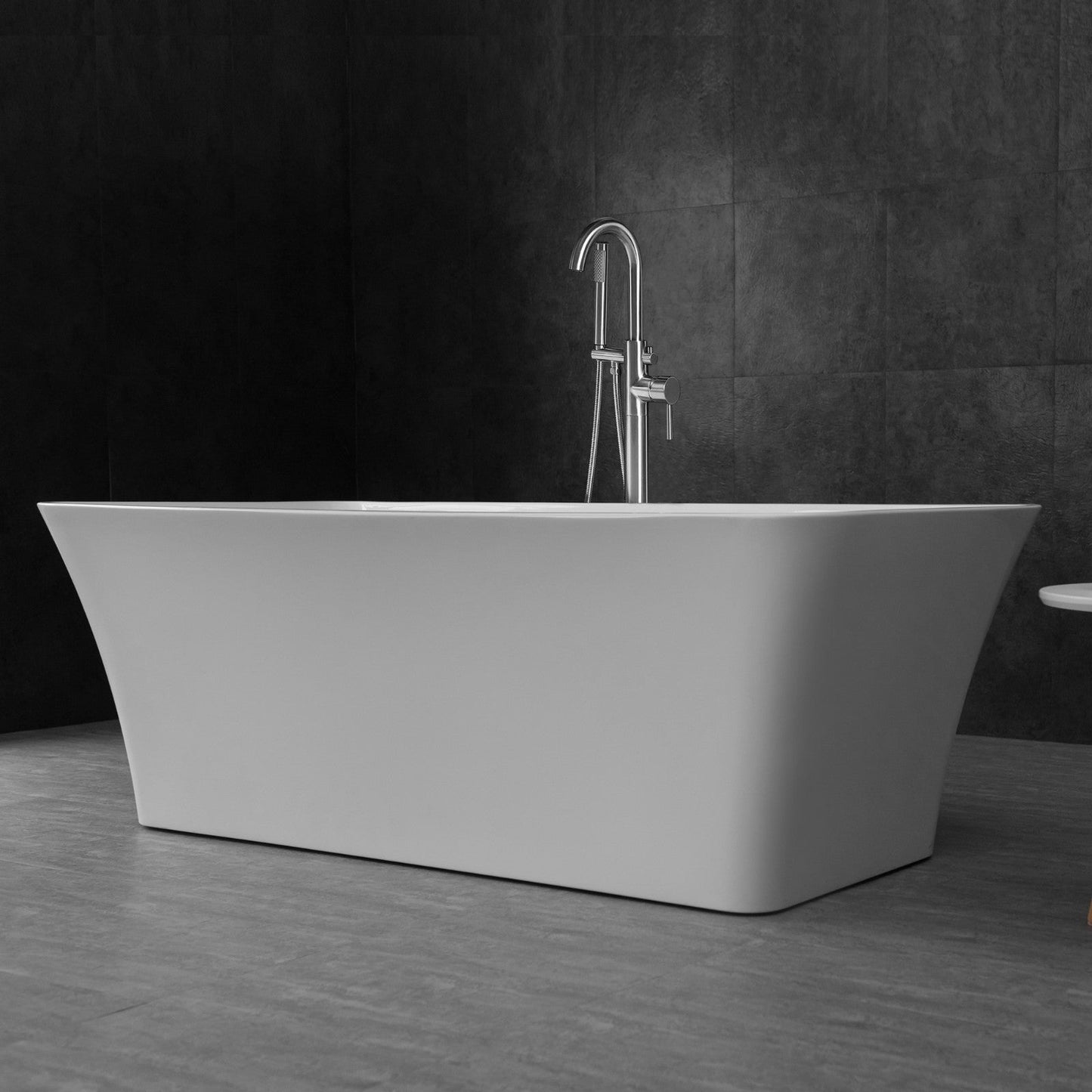 WOODBRIDGE 67" Acrylic Freestanding Bathtub Contemporary Soaking Tub