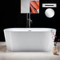 WOODBRIDGE 59" Acrylic Freestanding Bathtub Contemporary Soaking Tub