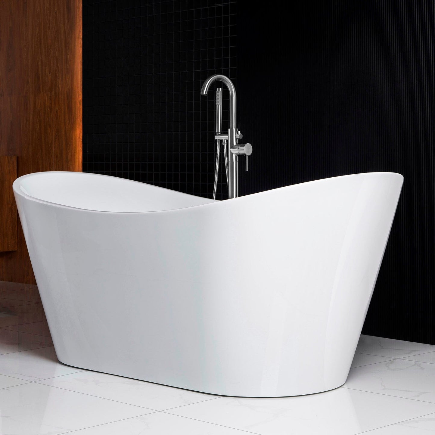 WOODBRIDGE 71" Acrylic Freestanding Bathtub Contemporary Soaking Tub