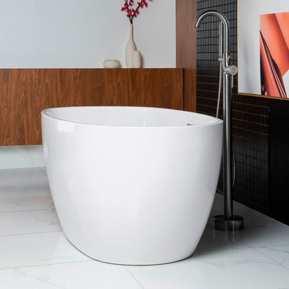 WOODBRIDGE 59" Acrylic Freestanding Bathtub Contemporary Soaking Tub