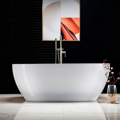 WOODBRIDGE 67" Acrylic Freestanding Bathtub Contemporary Soaking Tub